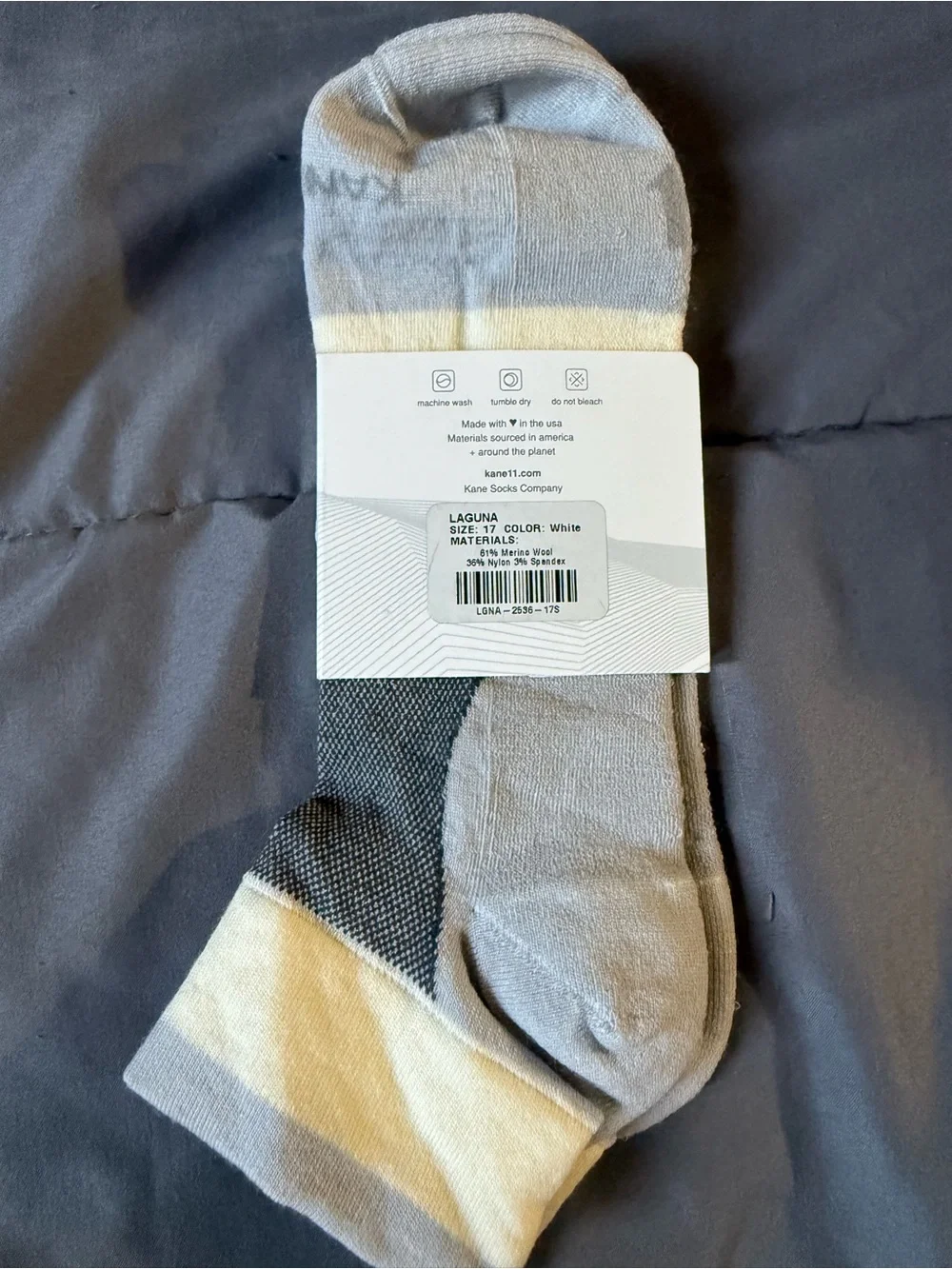 Men's No-Show Socks - Gray & Cream